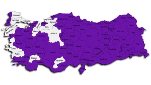Türkiye geneli hizmet alanı haritası